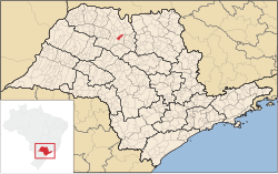 Localização de Cedral em São Paulo