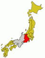 Territorji Griżi taħt Oda Nobunaga fl-1582, Red Tokugawa Ieyasu mill-1560 sal-1589.