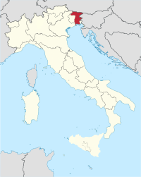 Položaj Provincije Udine u Italiji