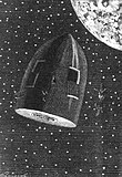 アンリ・ド・モントー画、フランソワ・パンヌマケ製版によるジュール・ヴェルヌ『月世界旅行』挿絵（1868年）。SFイラストの嚆矢（カテゴリ）