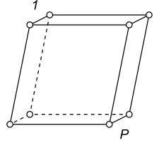 Black-white (antisymmetric) 3D Bravais Lattice number 1 (Triclinic system)