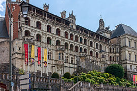 La fachada de las Logias (castillo de Blois, ala Francisco I), vista desde el parque Víctor Hugo.