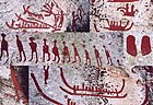 Pteroglifi, iz Švedske, nordijsko bronzano doba (naslikano)