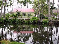 Reconstructed King Kalākaua beach house on Poʻo Hawaiʻi