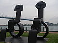 Sorel Etrog's sculpture in Odette Sculpture Park Windsor Canada.