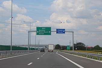 A7 motorway near Bacău Bypass