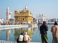 Wide-angle view of the Harmandir Sahib