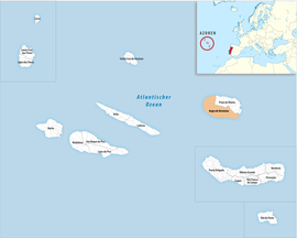 Location of the municipality of Angra do Heroísmo in the archipelago of the Azores