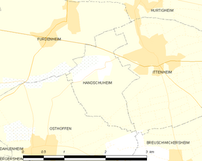 Poziția localității Handschuheim