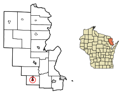 Location of Coleman in Marinette County, Wisconsin