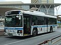 市内線用ノンステップバス車両。県の一括交付金により導入されたもの。