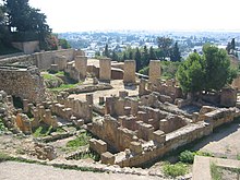 a colour photograph of the remains today of part of ancient Carthage