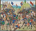 26 августа — Битва при Креси, миниатюра из «Хроник» Жана Фруассара