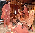 Reconstitution archéologique de Béothuks dans un musée terre-neuvien.