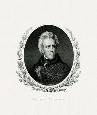 美国印钞局刻版的杰克逊总统肖像