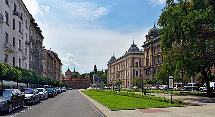 Widok z północy, od kościoła św. Floriana