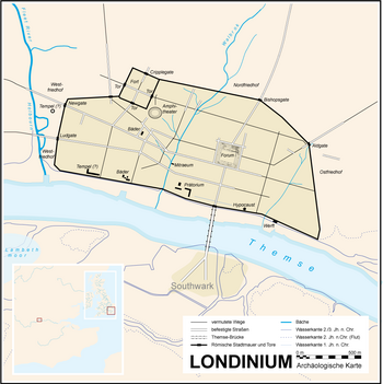 Archäologische Karte von Londinium
