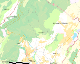 Mapa obce Vesancy