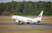 Boeing P-8 Poseidon departing NAS Jacksonville.