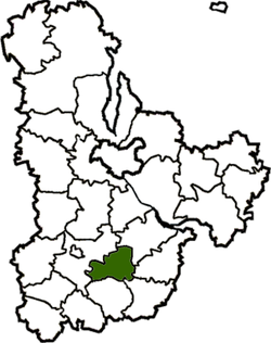 Ракітнянскі раён на мапе