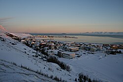 "Old town" wintertime Sauðárkrókur