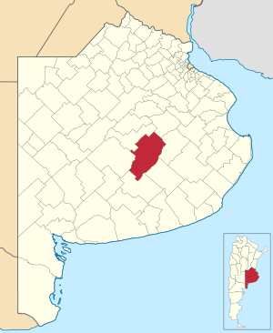 Муниципалитет Асуль на карте