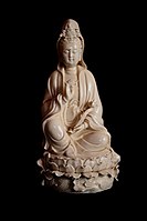 何朝宗作『観世音菩薩像』中国白磁、明代17世紀初頭