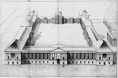 Louvreko ekialdeko fatxadaren diseinua, 1688