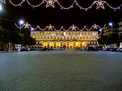 Palazzo Cesarini-Sforza, the Tounhaw o Civitanova Marche, decoratit for the Christmas feasts