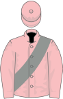 Pink, Grey sash, Pink sleeves and cap