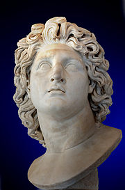 Alexander die Grote as Helios. Romeinse kopie van die Griekse oorspronklike