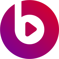 The logo that Beats Music, a subsidiary of Beats Electronics, uses.