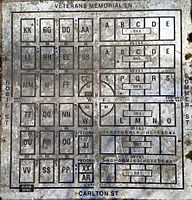 Map of Camp Hill Cemetery.