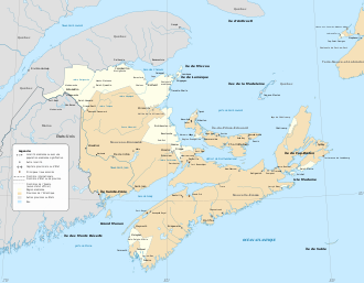 carte de l'Acadie