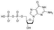 Estructura quimica de la desoxiguanosina difosfat