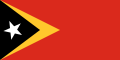 Drapeau du Timor oriental.