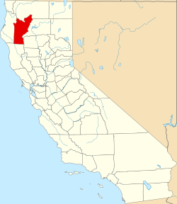 מיקום מחוז טריניטי בקליפורניה