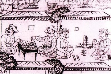 Men Playing Board Games, từ The Sougandhika Parinaya Manuscript