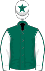 Green with white sleeves, white cap with green star