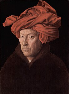 Портрет человека в красном тюрбане. 1433. Национальная галерея, Лондон