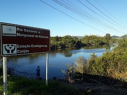 Rio Ratones, que dá nome ao distrito.