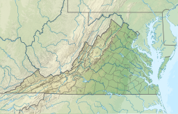 Location of Smith Mountain Lake in Virginia, USA.