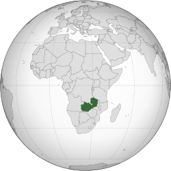 Pohjois-Rhodesian sijainti
