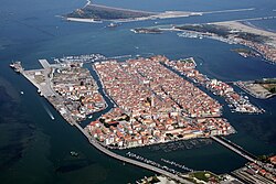 Aerial view of Chioggia