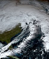 Der Sturm näherte sich am 23. Dezember über Kanada seiner höchsten Intensität