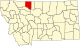 State map highlighting Toole County