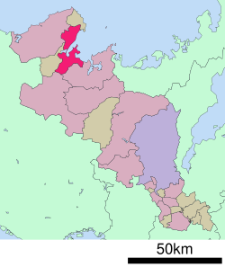 Location of Miyazu in Kyoto Prefecture
