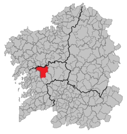 Vị trí của Estrada bên trong Galicia