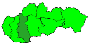 Poloha diecézy Nitrianska diecéza na Slovensku (klikacia mapa)