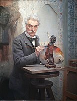 Fernand Cormonen Eskultorea lanean, 1891.